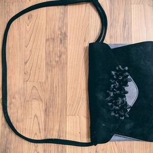 Elegant Black Floral Women's Bag